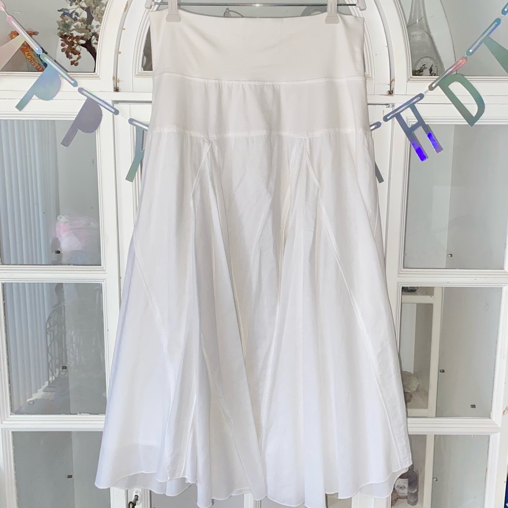White Layered Women's Maxi Skirt